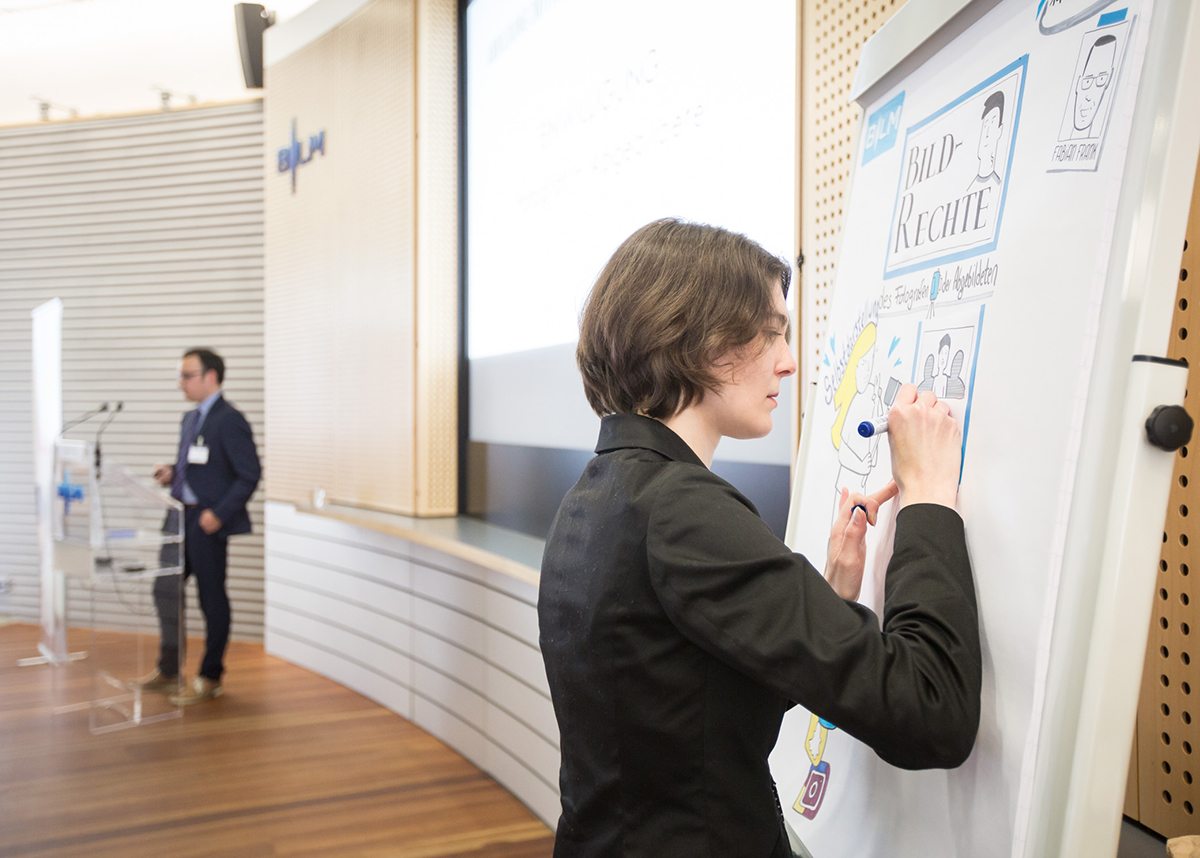 Graphic Recording (Live Visualisierung) der Fachtagung Be yourSELFIE in München