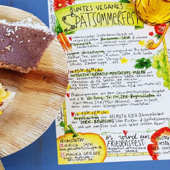 Programmflyer liegt fertig auf dem Tisch